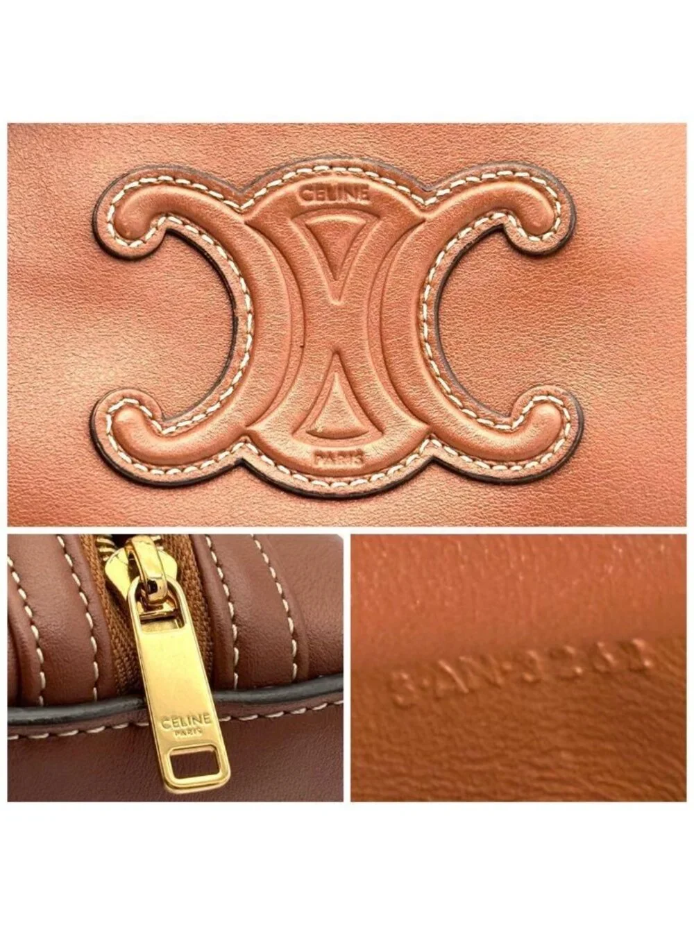 Celine Chain Shoulder Bag Clutch Cuir Leather